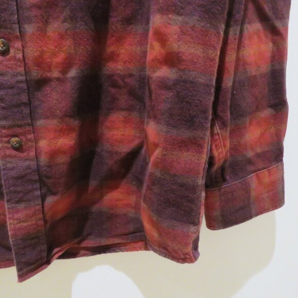 PENDLETON Mason Red Plaid Cotton Flannel Button Down Shirt Country Western Sz M - Picture 9 of 15